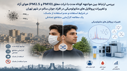 بررسی ارتباط بین مواجهه کوتاه مدت با ذرات معلق (PM2.5  و PM10) هوای آزاد و تغییرات پروفایل های متابولومیکی در افراد جوان سالم در شهر تهران در شرایط استفاده و عدم استفاده از ماسک: یک مطالعه کارآزمایی متقاطع تصادفی